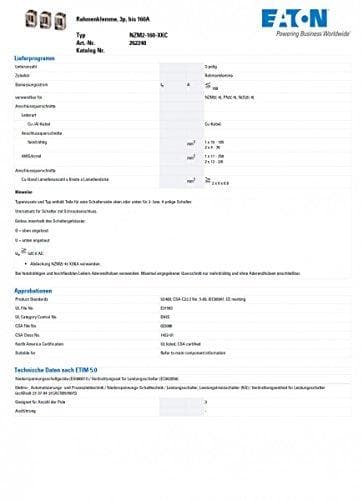 Boksterminal NZM2-160-XKC til NZM2 op til 160A (262240)