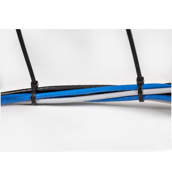 StarTech.com 25cm(10") Cable Ties, 68mm(2-5/8") Dia, 22kg(50lb) Tensile Strength, Nylon Self Locking Ties, UL Listed, 100 Pack, Black (CBMZT10B) - Cab