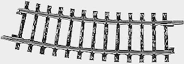 H0 Märklin K Spor (uden ballastbed) 2223 Buede skinner Radius R1 15°