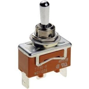 Panasonic vippekontakt 250 V/AC 15 A 1 x on/off/(on) T115HULCSAFJ låse/0/momentær 1 stk (T115HULCSAFJ)