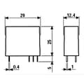 Miniatyrbillede 3 af 4: Finder SERIE 50 9.012.1000-1 50.12.9.012.1000 PCB relæ 12 V/DC 8A 2 skiftekontakter 1 stk.