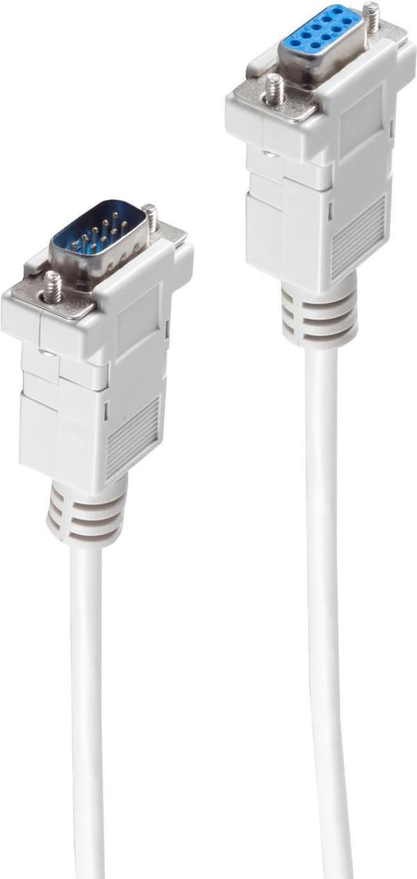 shiverpeaks BASIC-S 9-benet Sub-D-kabel, stik - stikkontakt 3,0 m, 9-benet Sub-D-stik - 9-benet Sub-D-stik, snap - 10 stykker (BS78045-3)