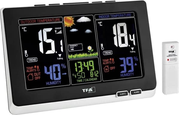 TFA 35.1129.01 Vårradioväderstation med färgad bakgrundsbelysning (35.1129.01)