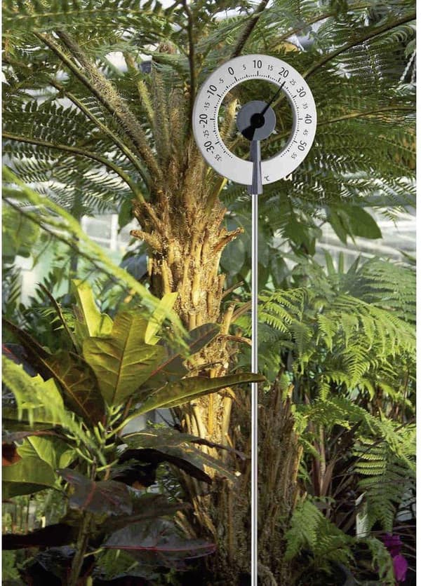 TFA Dostmann Lollipop analogt design havetermometer, 12.2055.10, vejrbestandigt, med store cifre (12.2055.10)