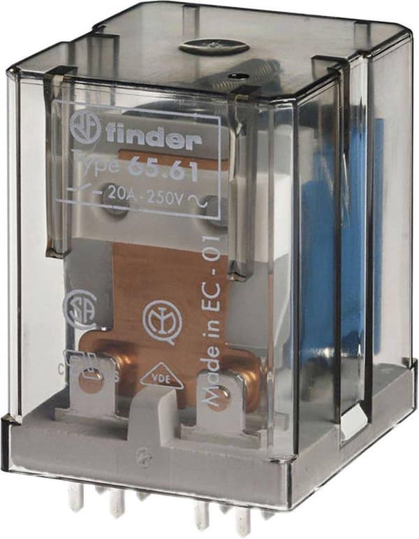 Finderrelæ 1S, 30A 65.61.9.024.0300 Udformning af den elektriske forbindelse PCB-forbindelse, nominel styreforsyningsspænding Us ved DC 24 ... 24V, sp