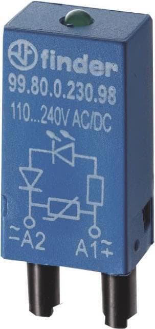 FINDER LED-display 110-240V 99.80.0.230.98 AC/DC LED grön 99.80.0.230.98 (9980023098)