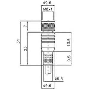 DataLogic anslutningskabel CS-B1-01-G-05 version (allmän) anslutningskabel (95A251510)