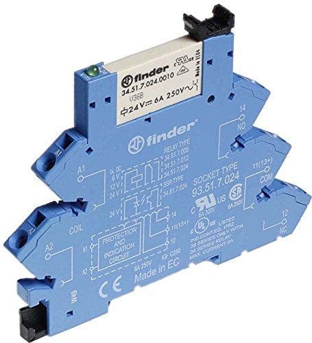 Finder Series 38 – RELE-modultilslutning Hurtig konmuteret AgSno2 24 VAC/DC
