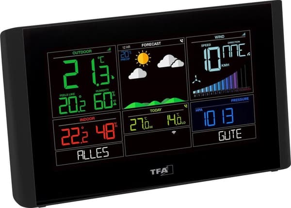 TFA Dostmann VIEW BREEZE 35.8001.01 WLAN vejrstationsprognose for 12 til 24 timer (35.8001.01)