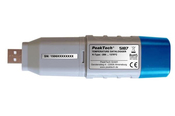 5187 - Datalogger typ K temperatur -200...+1300°C (P 5187)