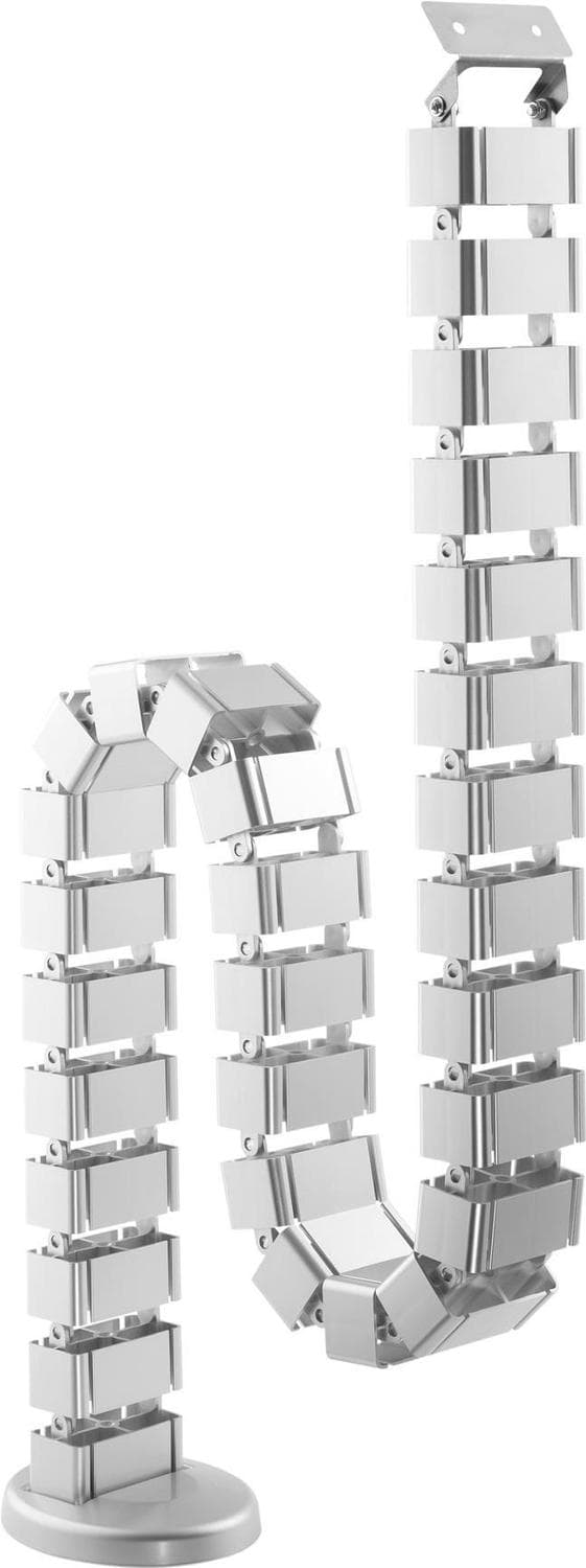 InLine - Kabelkanal (lodret) - fleksibel, 4 kamre, maksimalt 68x36mm, 1,28m - monteres under bord - grå (59996B)