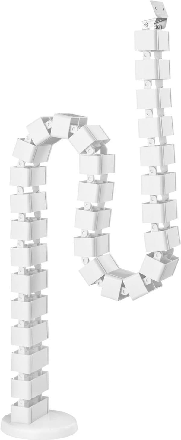 InLine - kabelkanal (lodret) - fleksibel, 4 kamre, 68x36mm maksimum, 1,28m - monteres under bord - hvid (59996C)