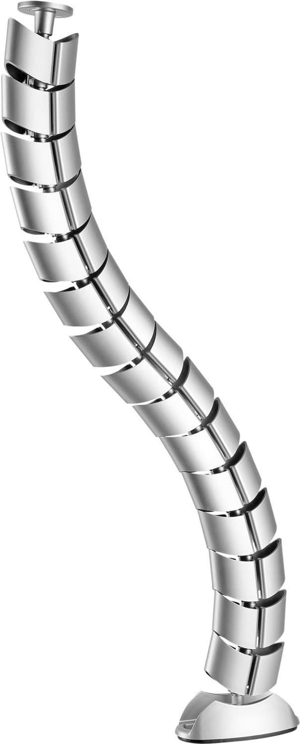 InLine - Kabelkanal (lodret) - fleksibel, 2 kamre, 0,8m - monteres under bord - sølv (59997B)
