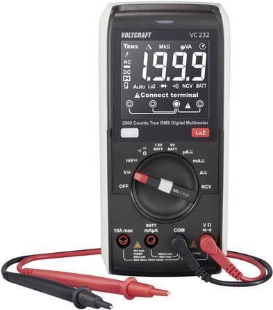 VC232 håndholdt multimeter digital CAT III 600 V-skærm tæller 2000 (VC-12884300)