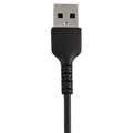 Miniatyrbild 5 av 7: StarTech.com Premium USB-C till Lightning-kabel 15 cm Svart - USB Typ C till Lightning Charge & Sync Laddningskabel - Förstärkt med aramidfibrer - App