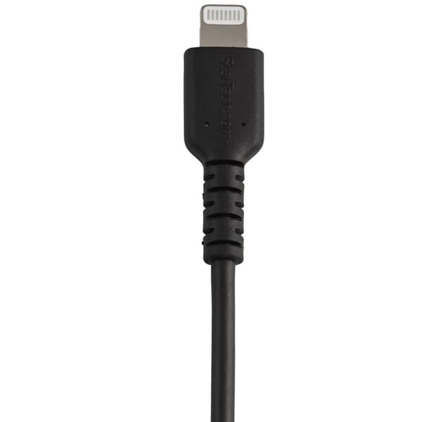 StarTech.com Premium USB-A - Lightning -kaapeli 30 cm musta - USB Type A - Lightning Charge & Sync -latauskaapeli - Vahvistettu aramidikuiduilla - App