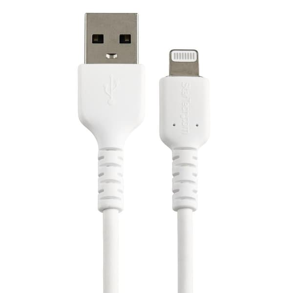 StarTech.com Premium USB-A - Lightning -kaapeli 30 cm valkoinen - USB Type A - Lightning Charge & Sync -latauskaapeli - Vahvistettu aramidikuiduilla -