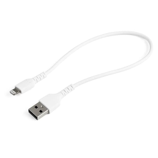 StarTech.com Premium USB-A - Lightning -kaapeli 30 cm valkoinen - USB Type A - Lightning Charge & Sync -latauskaapeli - Vahvistettu aramidikuiduilla -