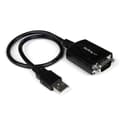 Miniatyrbillede 1 af 4: StarTech.com kort USB til RS232 seriel DB9-adapterkabel med COM-retention