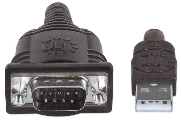 Manhattan 151849 seriell kabel Svart 1,8 m USB Seriell/COM/RS232/DB9