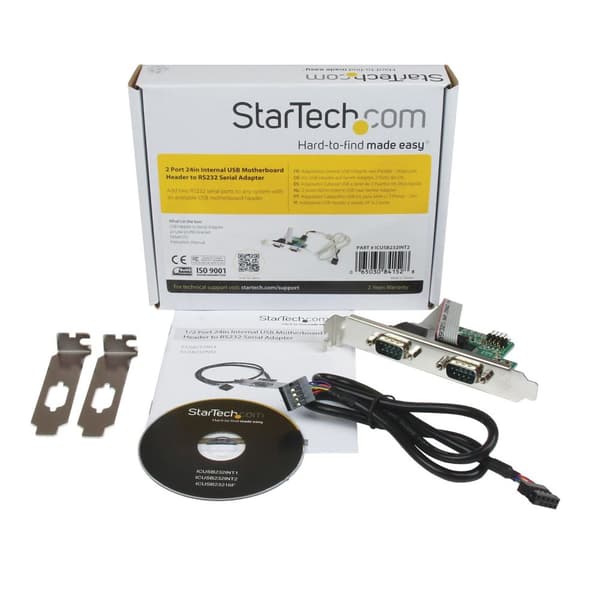 StarTech.com 60 cm internt USB moderkort till 2-portars RS232 seriell adapter