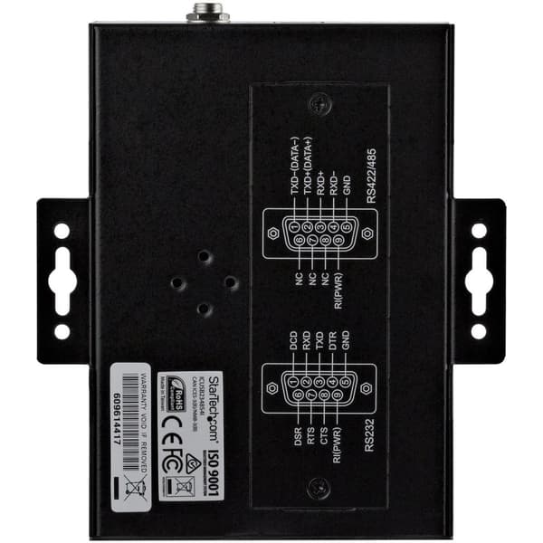 StarTech.com 4-ports seriel USB-hub til RS-232/422/485-adapter, industriel USB 2.0 til DB9 seriel konverterhub, IP30-klassificeret, Din-skinnemonterba