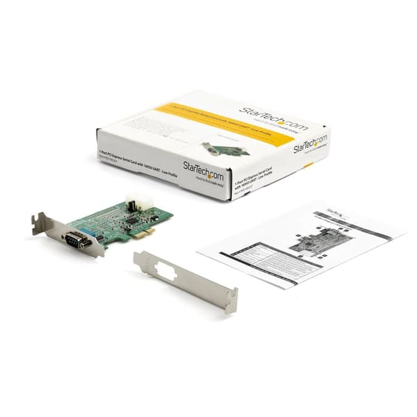 StarTech.com 4-portars PCI Express RS232 seriellt kort, PCIe RS232 seriellt värdkontrollkort, PCIe till seriellt DB9 adapterkort, 16950 UART expansion