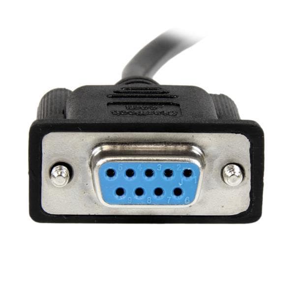 StarTech.com 1m musta DB9 RS232 Serial Null Modeemikaapeli F/F