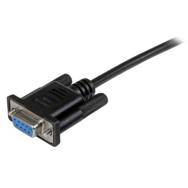 StarTech.com 1m musta DB9 RS232 Serial Null Modeemikaapeli F/F
