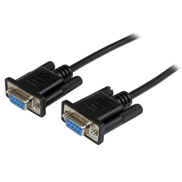 StarTech.com 1m musta DB9 RS232 Serial Null Modeemikaapeli F/F