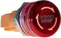 Miniatyrbillede 1 af 3: Joy-it Button22NA-01 nødstopknap mekanisk låsning rød, grøn (Ø x H) 21,90 mm x 46,50 mm IK10, IP67 1 stk. (Button22NA-01)