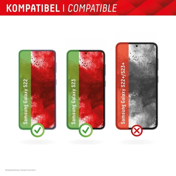 Displex PRO-TOUCH ECO Glass (9H) - FC för Samsung Galaxy S22/S23 - Eco-Applikator - 100 % FPS - Ultra HD - Samsung - Galaxy S22/S23 - Torrapplikation