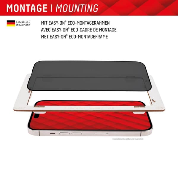 Displex Privacy Tempered Glass (10H) Samsung Galaxy S23 Ultralle - Eco-asennuskehys - Privacy Filter (01777)