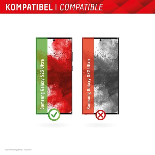 Displex Privacy Tempered Glass (10H) Samsung Galaxy S23 Ultralle - Eco-asennuskehys - Privacy Filter (01777)