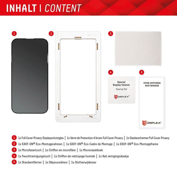 Displex Privacy Tempered Glass (10H) Samsung Galaxy S23 Ultralle - Eco-asennuskehys - Privacy Filter (01777)