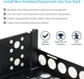 Miniatyrbillede 7 af 10: Startch.com 2u Justerbar 48,30 cm (19 ") Server Rack Rails - Universal Rack Rail - Rack Rail - Black - 2u - 48,3 cm (19") - For P/N: RK2433BKM, RK2537