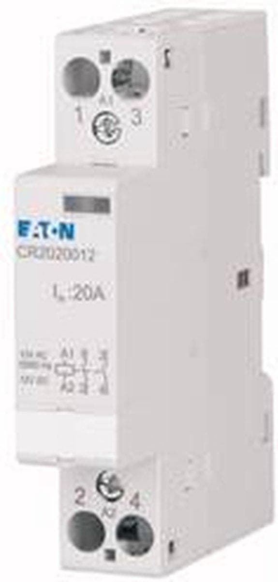 Eaton CR2002012 asennuskontaktori Nimellisjännite: 12 V DC/AC Kytkentävirta (max.): 20 A 2 NC-kosketinta 1 kpl (193907)