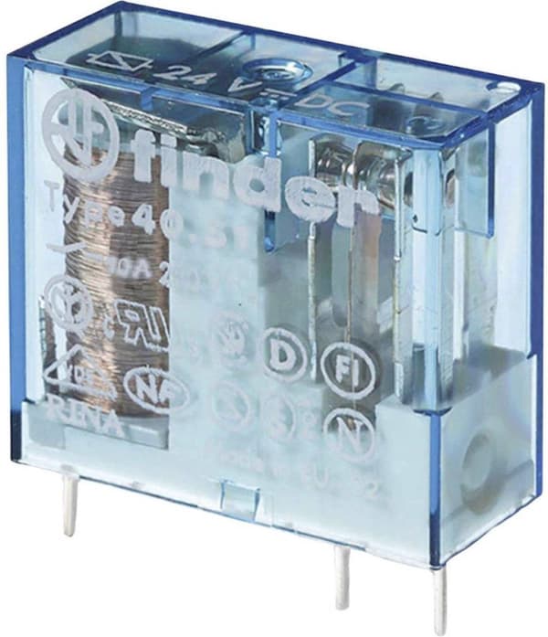 Stik/Printrel.24VDC 1W10A gitter 5mm følsom 40.51.7.02 (405170240000)