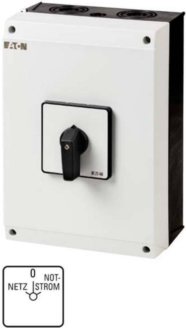 Eaton T5-4-8902/I5 elektrisk vippströmbrytare 4P Svart - Vit (207214)