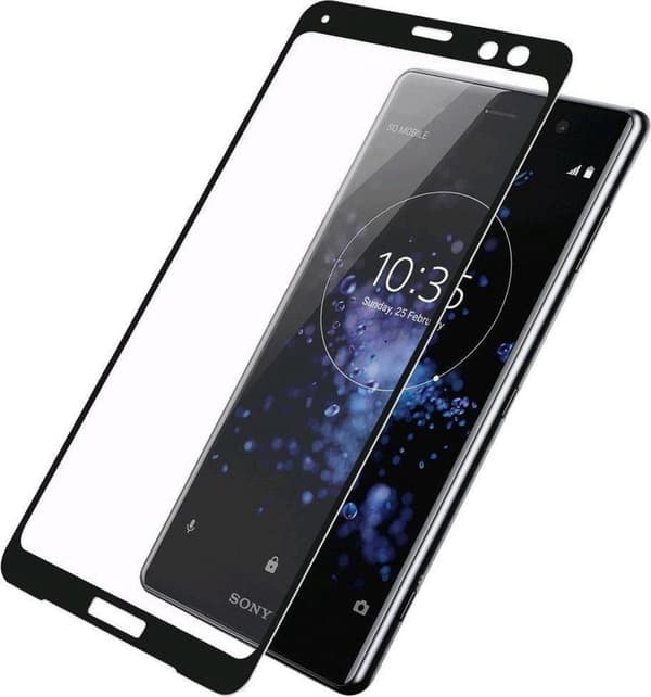PanzerGlass Original - skærmbeskytter til mobiltelefon - glas - stel farve sort - til Sony XPERIA XZ3