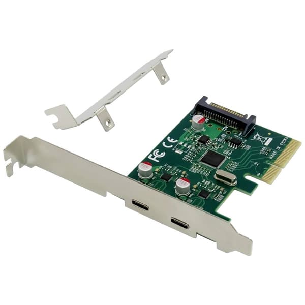Conceptronic EMRICK07G 2 Port USB-C® 3.1 Gen2 gränssnittskort PCIe, USB-C® PCIe x4 Grön