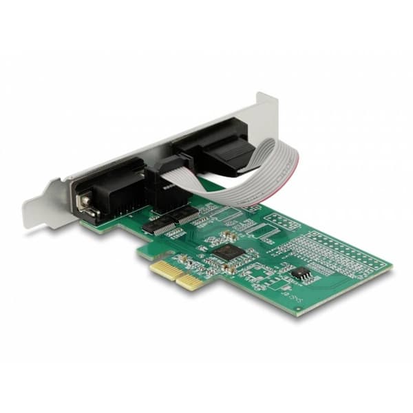 Delock 89555 2 Port Seriell-instickskort PCIe, RS232 PCIe x1