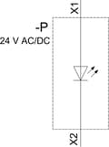 Miniatyrbillede 2 af 4: Siemens 3SU1102-6AA60-1AA0 Verlichte detektor Plat Wit 24 V/AC, 24 V/DC 1 stk.
