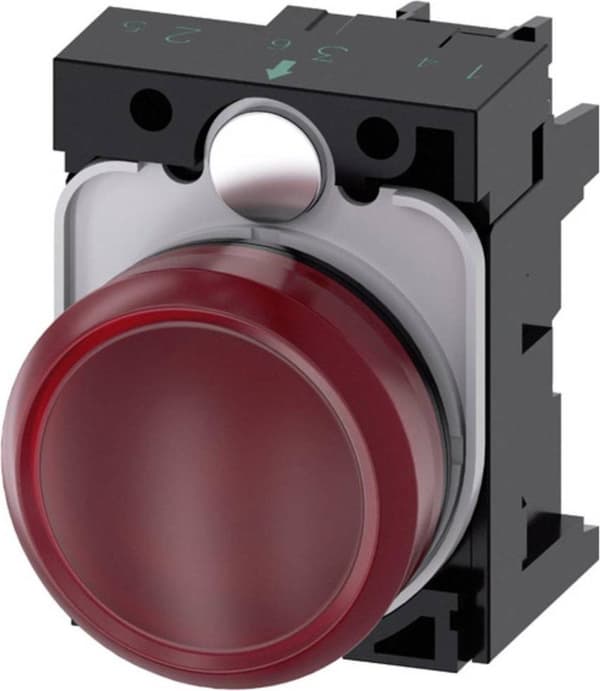 Siemens 3SU1102-6AA20-1AA0 Verlichte detektor Plat Rood 24 V/AC, 24 V/DC 1 st.