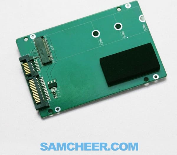 LC Power LC-ADA-M2-NB-SATA - interface adapter - M.2 kort - SATA - grøn