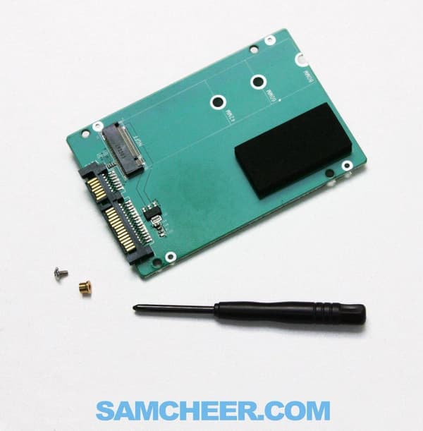 LC Power LC-ADA-M2-NB-SATA - interface adapter - M.2 kort - SATA - grøn