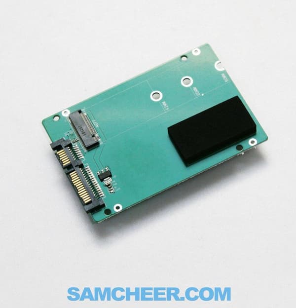 LC Power LC-ADA-M2-NB-SATA - interface adapter - M.2 kort - SATA - grøn Grøn