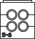 Miniatyrbillede 2 af 3: VP-S_4/5-6_Ins-quad-PL-BK 20 firdobbelt gennemføring halogenfri plastik sort 20 stk. (440-00023)