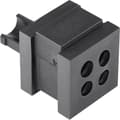 Miniatyrbillede 1 af 3: VP-S_4/5-6_Ins-quad-PL-BK 20 firdobbelt gennemføring halogenfri plastik sort 20 stk. (440-00023)