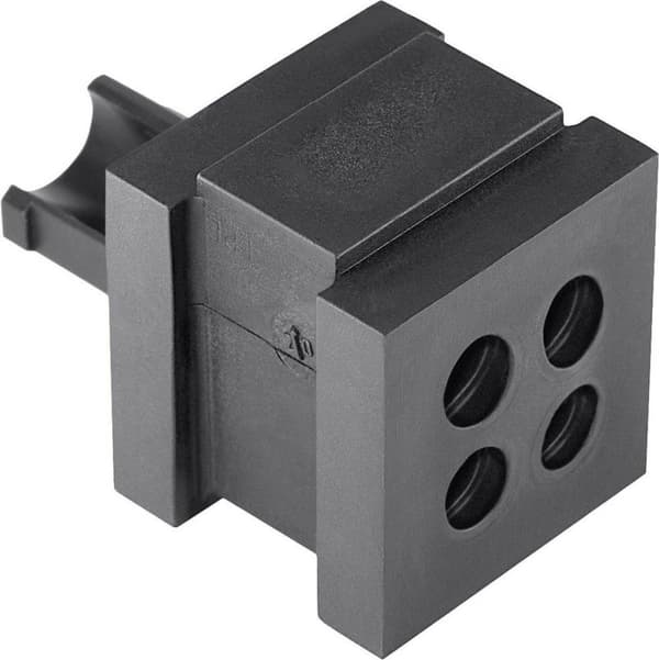 VP-S_4/5-6_Ins-quad-PL-BK 20 firdobbelt gennemføring halogenfri plastik sort 20 stk. (440-00023)